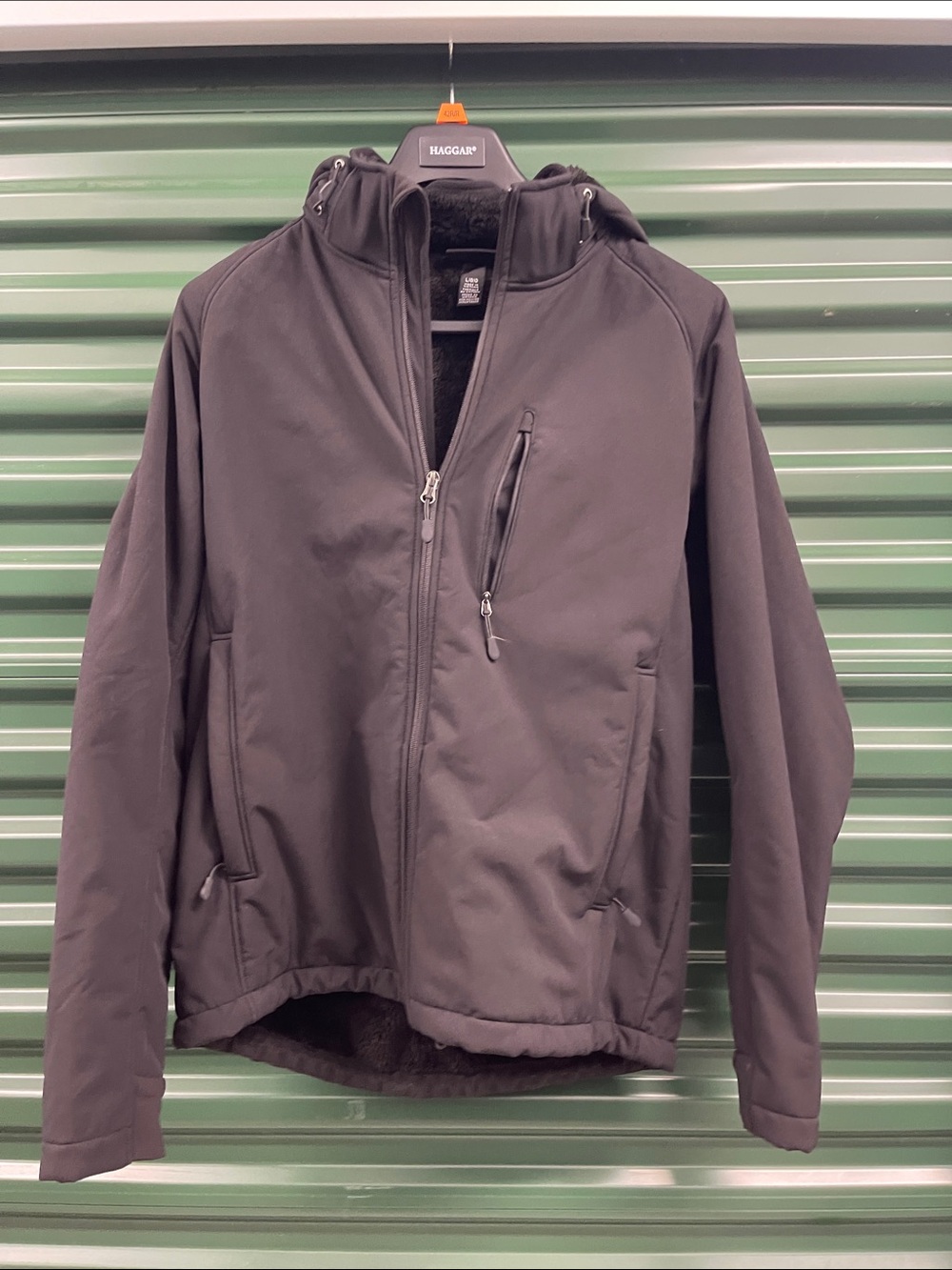 Men's Black Hooded Softshell Jacket
